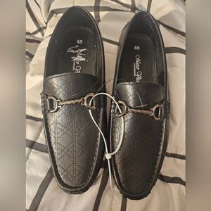 Classic Black Men's Loafers with‎ Decorative Bit